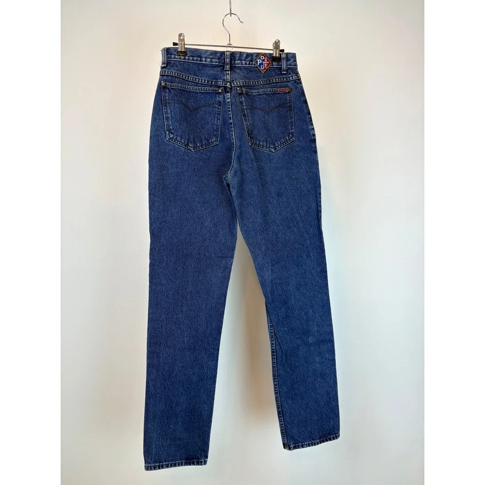 Posted Slim Jeans Womens 7/8 Blue High Waisted Straight Leg Denim Vintage